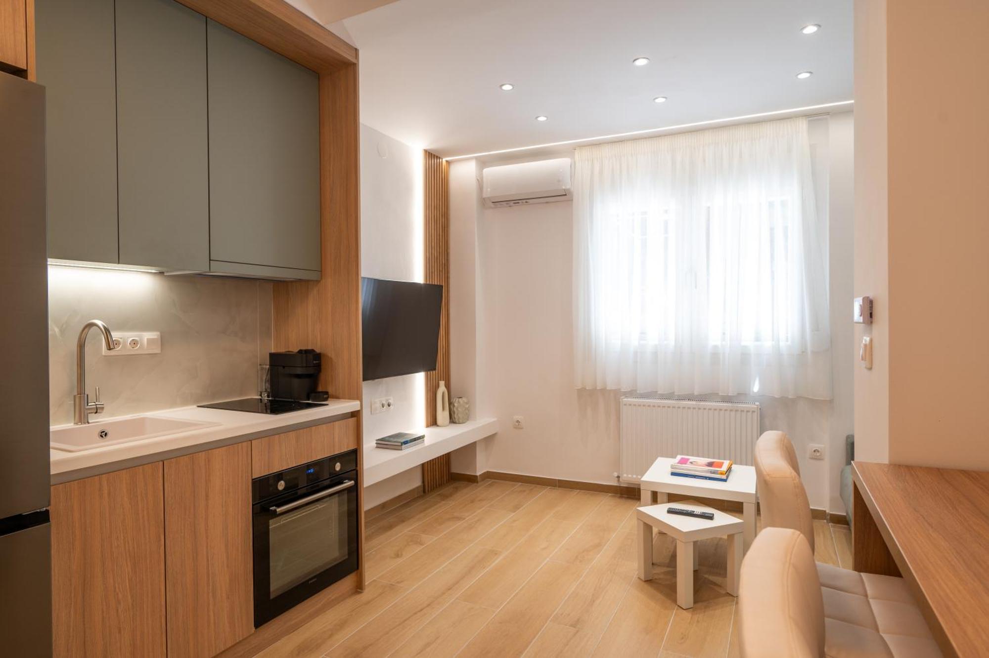 Honey Oak & Cream Patio By Nest Apartment Thessaloníki Ngoại thất bức ảnh
